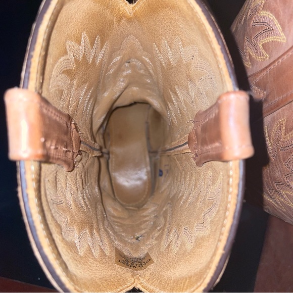 Old West women’s Tan Canyon cowboy boots - size 8 - Picture 6 of 8